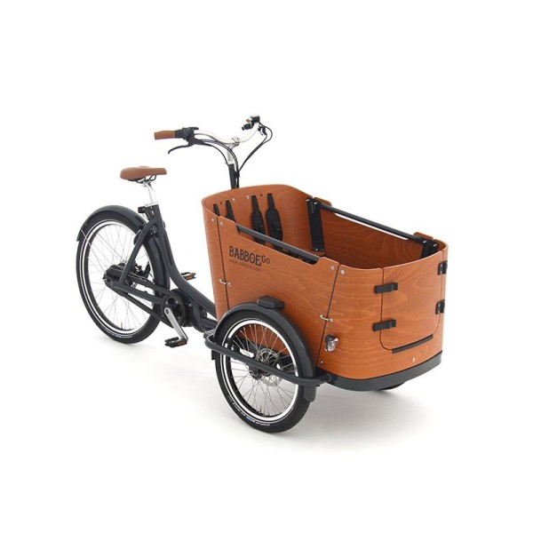 Babboe Go Mountain Anthrazit E-Lastenrad - Für Familien und Hundeowners, Yamaha Mittelmotor mit Kraf