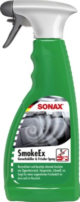 SONAX SmokeEx Frische-Spray | 500 ml | Für Auto und Haushalt | Beseitigt unangenehme Gerüche