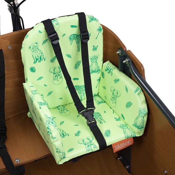 BABBOE Safari Lime Kindersitz - Komfort und Sicherheit für Lastenräder