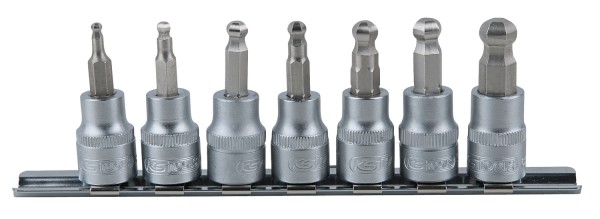 KS TOOLS Bit-Stecknuss-Satz Chrom-Vanadium DIN 3120/ISO 1174