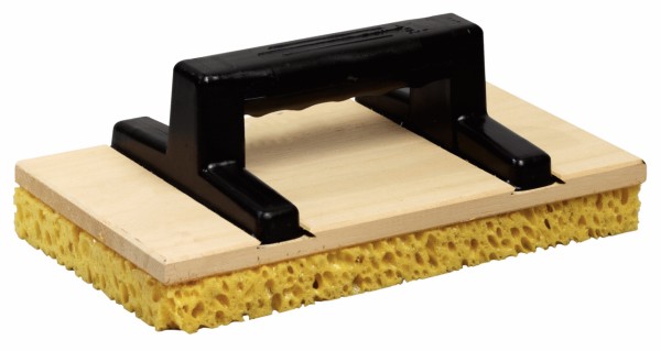 KS TOOLS rechteckiges Holz-Reibebrett mit Schaumstoffschwamm und Kunststoffgriff - Hochwertige Bauwe