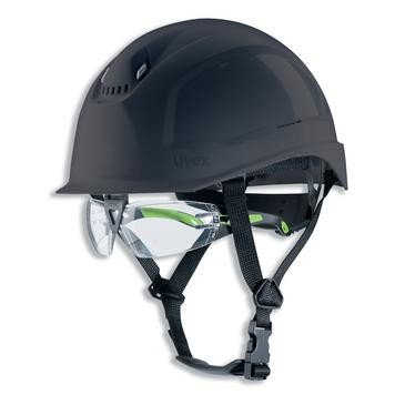 UVEX Pheos S-KR IES Grauer Helm mit Ventilation & Vorgemontiertem 4-Punkt Kinnriemen