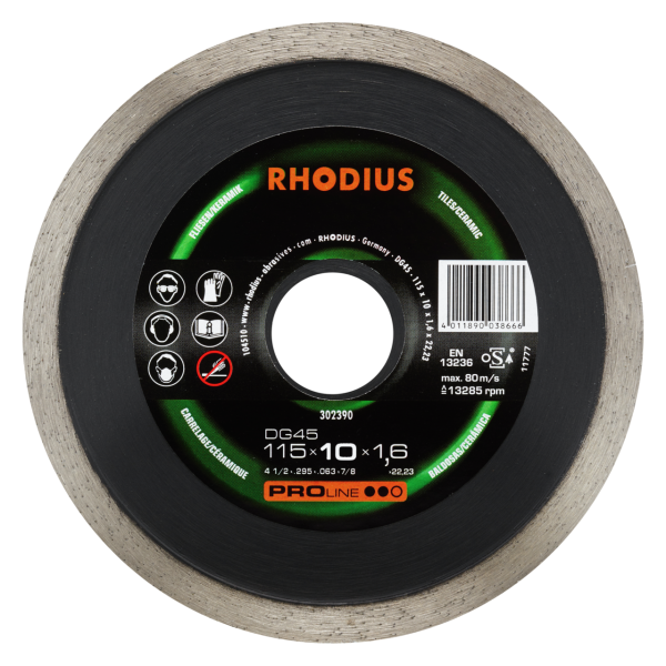 RHODIUS DG45 115mm Diamanttrennscheibe - Präzises & Qualitätsvolles Werkzeug aus dem Hause Rhodius