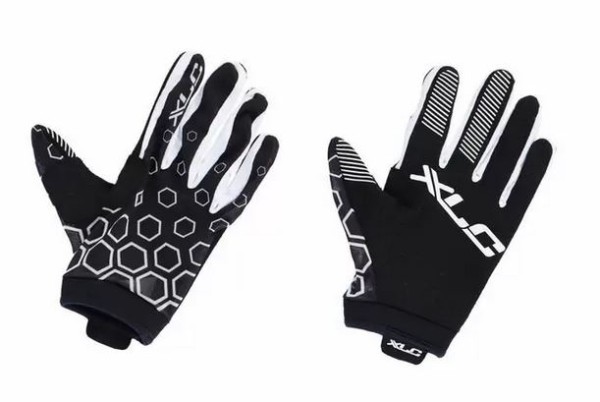 XLC Langfingerhandschuh MTB CG-L14 - Hochwertige MTB-Handschuhe in Schwarz/Weiß, Größe L