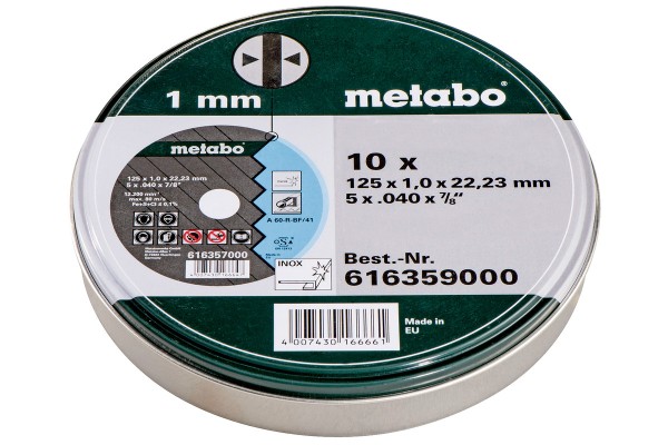 Metabo Trennscheiben 180x1,5mm 10er Pack für Edelstahl