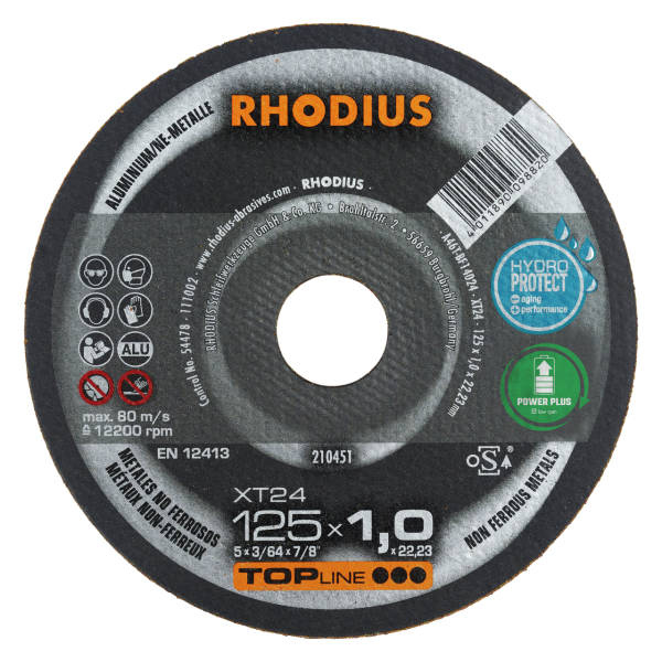 RHODIUS XT24 Extradünne Trennscheibe 125mm für Metall & Kunststoff