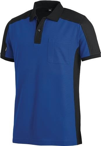 FHB Poloshirt Herren Royal/Schwarz Größe L – Baumwolle, Atmungsaktiv