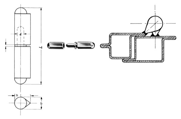 HAPPICH Anschweißbandrolle 60 x 12mm | Mit Rundkopf | Werkstattbedarf