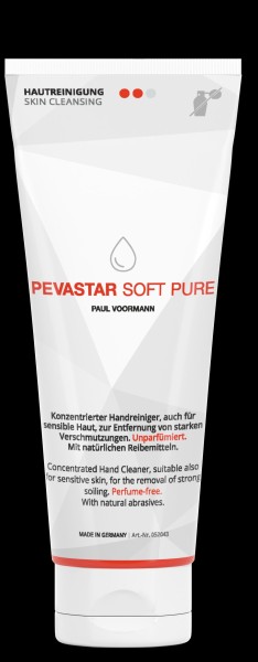 PAUL VOORMANN Pevastar SOFT PURE - Hautschonender Handreiniger & Reiniger mit natürlichen Reibemitte