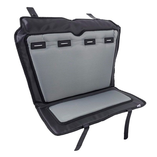Komfortables CARQON Doppelsitzpolster in Schwarz/Grau - Memoryfoam Sitzkissen für Lastenräder