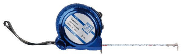 SW-STAHL Bandmaß mit Stopper und Gürtelclip im Kunststoffgehäuse - Präzises Messmittel