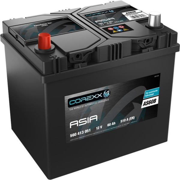 COREXX AS60B 12V - Leistungsstarke 60AH Batterie für optimale Stromversorgung aller Geräte