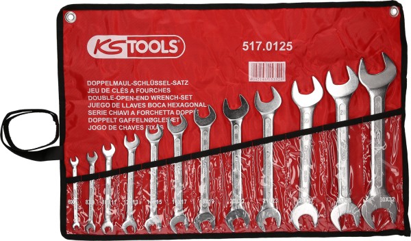 KS TOOLS Doppel-Maulschlüssel-Satz Chrom-Vanadium 2400g