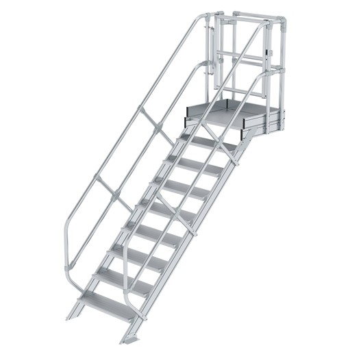 Aluminium Treppen-Modul mit 7 geriffelten Stufen von GÜNZBURGER STEIGTECHNIK