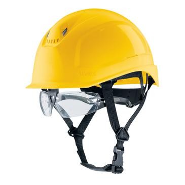 UVEX pheos S-KR 9772.160 Kopfschutz Helm mit Visier- und Lampenadapter, Gelb, Metallfrei