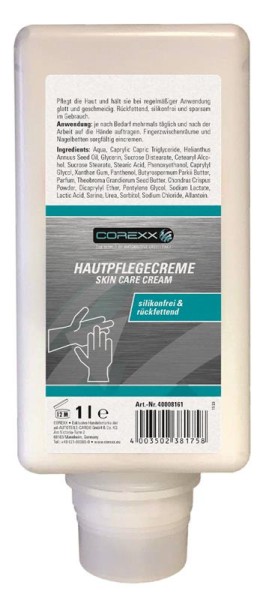COREXX Hautpflegecreme - Flasche 1 l - Premium Handcreme für tägliche Pflege und Feuchtigkeit