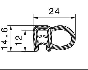 HAPPICH Gistaprofil 4610108 EPDM Kantschutz 60 Shore