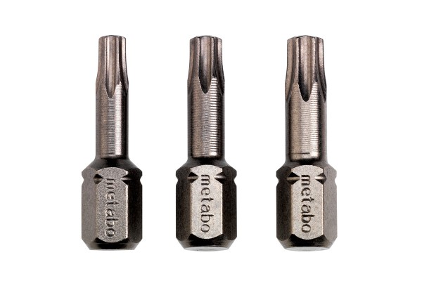 METABO 3er Set Torx-Bits T15/T20/T25 – Profi Qualität für Heimwerker und Profis