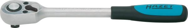 HAZET Umschaltknarre 1/2 L1 - 275mm, Verchromt & Kopf Poliert - Ideal für Handbetätigung