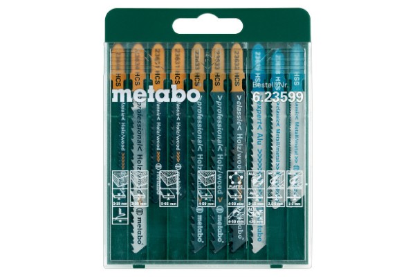 METABO Stichsägeblatt Set 10-teilig für Holz und Metall