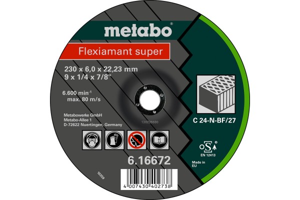 METABO Flexiamant super - 150x6,0x22,23 Stein - Spezialscheibe für effektive Schrupparbeiten und Zus