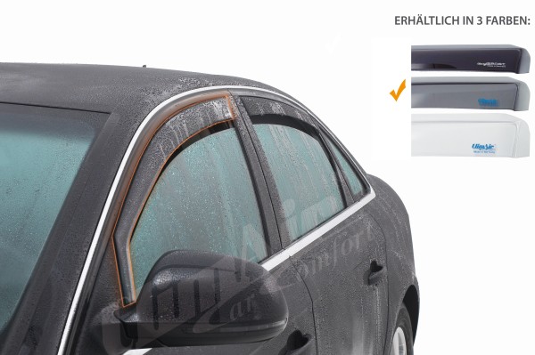 PKW FO Fensterschacht Windabweiser von CLIMAIR - Schwarzer Autofenster  Wind- und Regenschutz, Windabweiser, Zubehör, Autozubehör