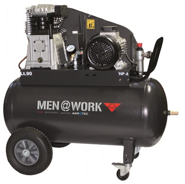 Robuster M@W Kompressor 600-90 | 10-bar Druck | 90 L Tank | Ideal für professionelle Handwerksarbeit