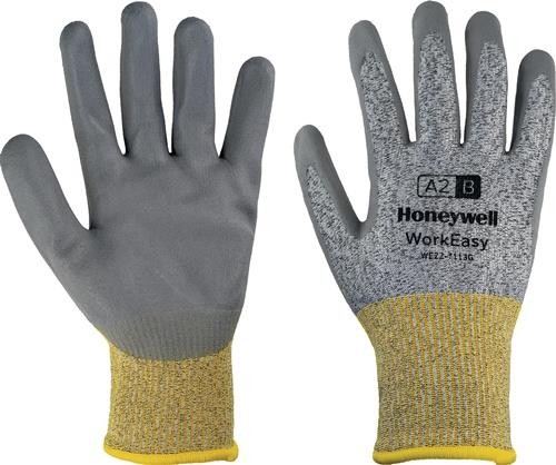 HONEYWELL Schnitthandschuh Größe 10 - Qualitätshandschutz in grau/gelb für sicheres Arbeiten