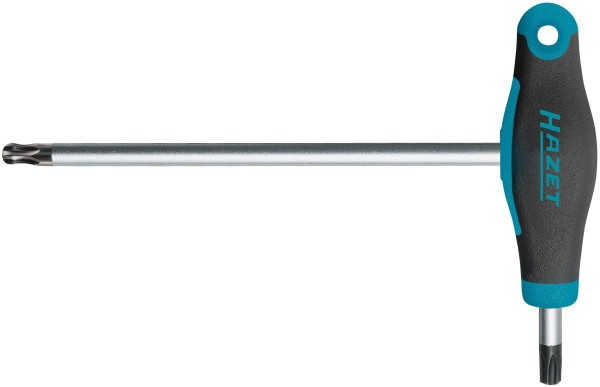 Effizienter HAZET Winkelschraubendreher Torx mit Kugelkopf T30, Sechskant-Klinge, Ergonomischer T-Gr