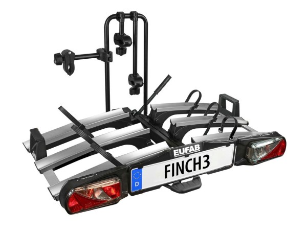 EUFAB FINCH Fahrradträger 3 Räder - Anhängerkupplung, Sicher & Robust