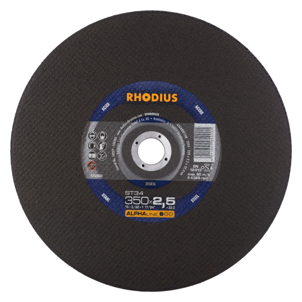 RHODIUS ST34 350 x 2,5 x 32,00 Stationäre Trennscheibe - Ein Hochleistungs-Werkzeug für Profis und H