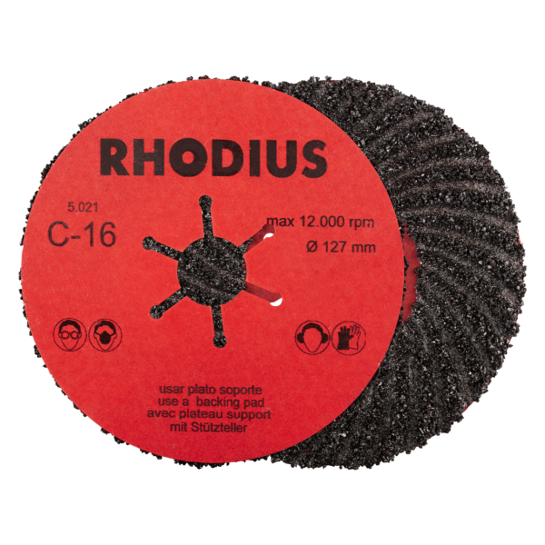 RHODIUS SFC 125 x 22 Fiberscheibe für Profi-Schleifarbeiten