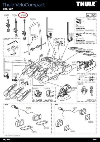 Thule RMS Haltearm Lang - Sicherer Transport für 3. Fahrrad