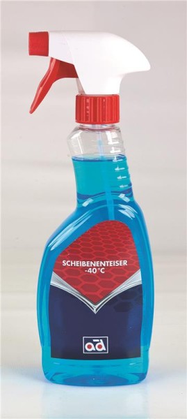AD Scheiben-Entfroster 500ml – Schnellwirkende Trigger-Sprühflasche, Frostschutz, Winterpflege, Autozubehör
