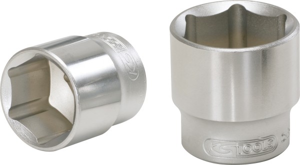 KS TOOLS 6-Kant Bit-Stecknuss SW 24,0 L 32,0mm - Chrom-Vanadium, Matt Satiniert