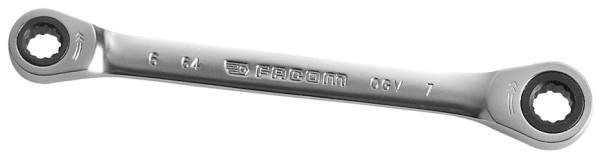 FACOM Knarrenringschlüssel 8x9mm - Verchromt und Satiniert | Ideal für schmale Arbeitsbereiche