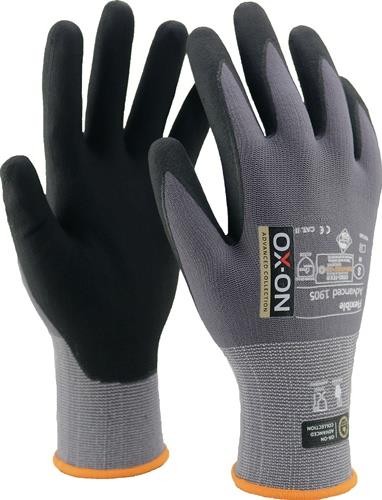 OX-ON Flexible 1905 Robuste Arbeitshandschuhe, Größe 12 - Premium Handschutz für verschiedenste Eins