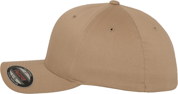 Flexfit Wooly Combed Khaki Cap - Größe S/M