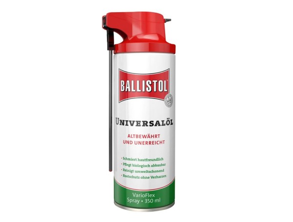 Ballistol Universalöl 350ml - Vielfältiges Pflege-Öl für Metall, Holz, Gummi, Kunststoff & Fell von