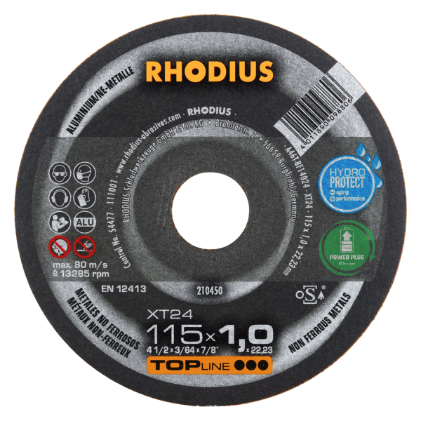 RHODIUS XT24 Trennscheibe 115mm x 1mm für Edelstahl und Blech