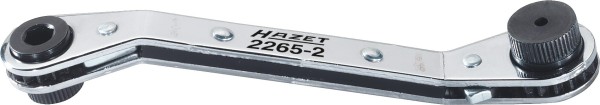 HAZET Bit-Umschaltknarre 5/16 Rechts/Linkslauf - Hochglanzverchromt und magnetisch, mit abgewinkelte