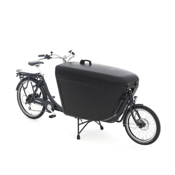 Babboe Pro Bike-E Fahrrad | E-Lastenrad mit Tretunterstützung & Transportbox | anthrazit, schwarz