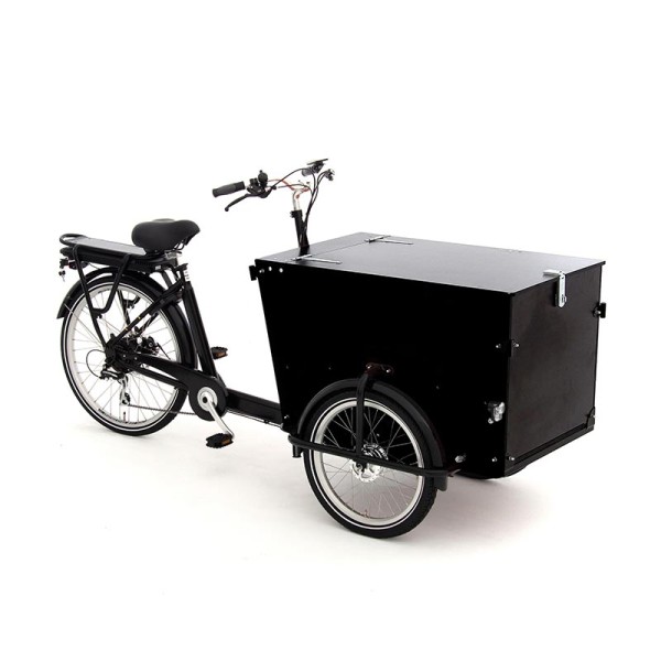 Babboe Pro Trike-E: Elektrisches Lastenrad, 300L Box, Schwarz