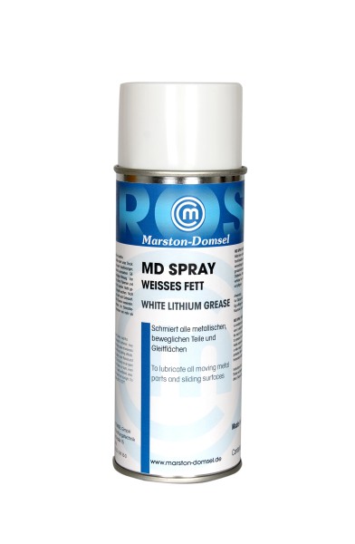 Pflegeleichtes Weißes Fett Spray von MARSTON-DOMSEL - 400ml MD-Spray für Klebstoffzubehör optimiert