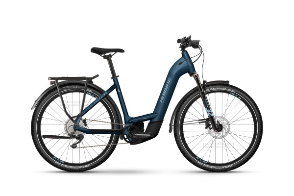 Haibike Trekking 8 Low | Blau & Silber | Bosch Performance CX Motor & 750Wh Akku