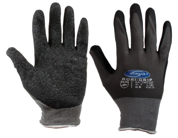 SW-STAHL Feinstrickhandschuhe LATEX - Schwarz - Optimale Arbeitschutz-Handschuhe mit Latexbeschichtu
