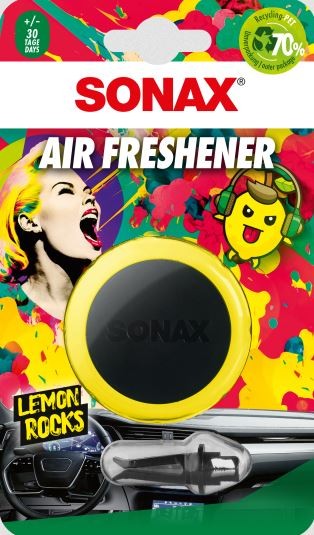 SONAX Air Freshener Lemon-Rocks - Frische Zitronenduft für dein Auto