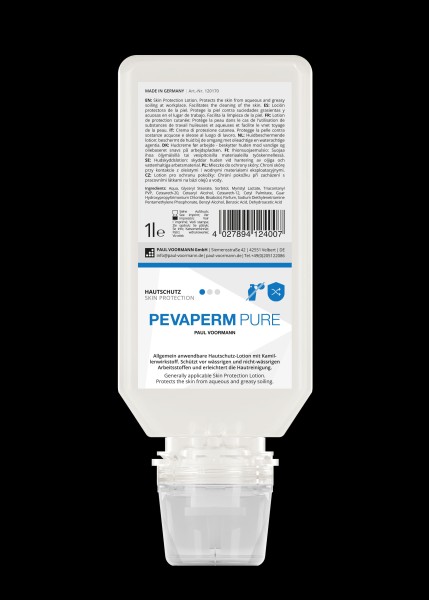 Pevaperm PURE Softflasche: Unparfümierte Hautschutz & Handschutz Lotion gegen wässrige und nicht wäs