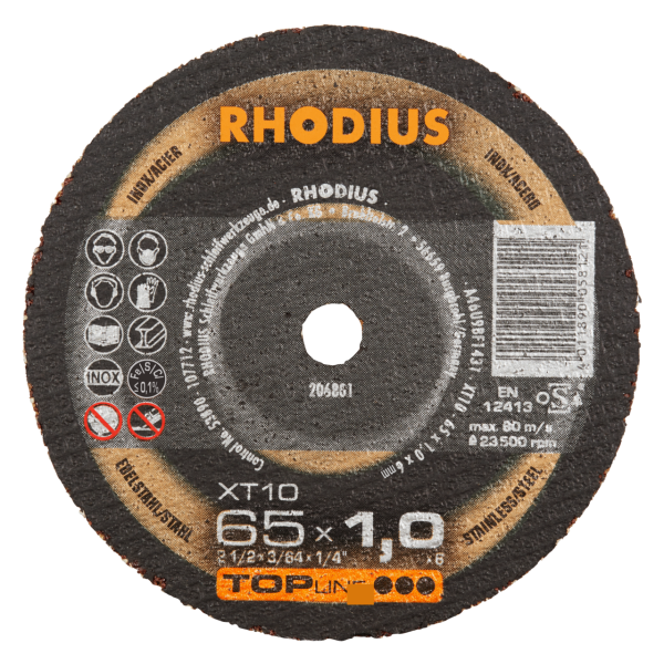 Trennscheibe XT 10 TOP Ø165mm B1 1,0mm von RHODIUS - Beste für Bohrung-Ø1 6,0 mm