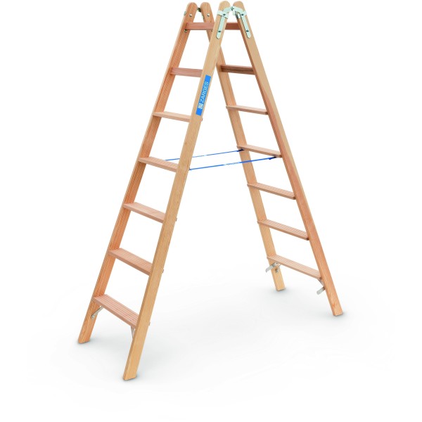 Crestastep B - Holz-Leiter 2x7 Stufen Leiterlänge 2,09 m, Arbeitshöhe 3,30 m